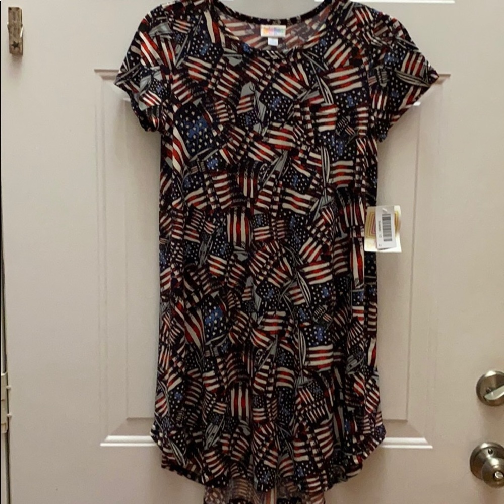 Silky Fourth of July dress